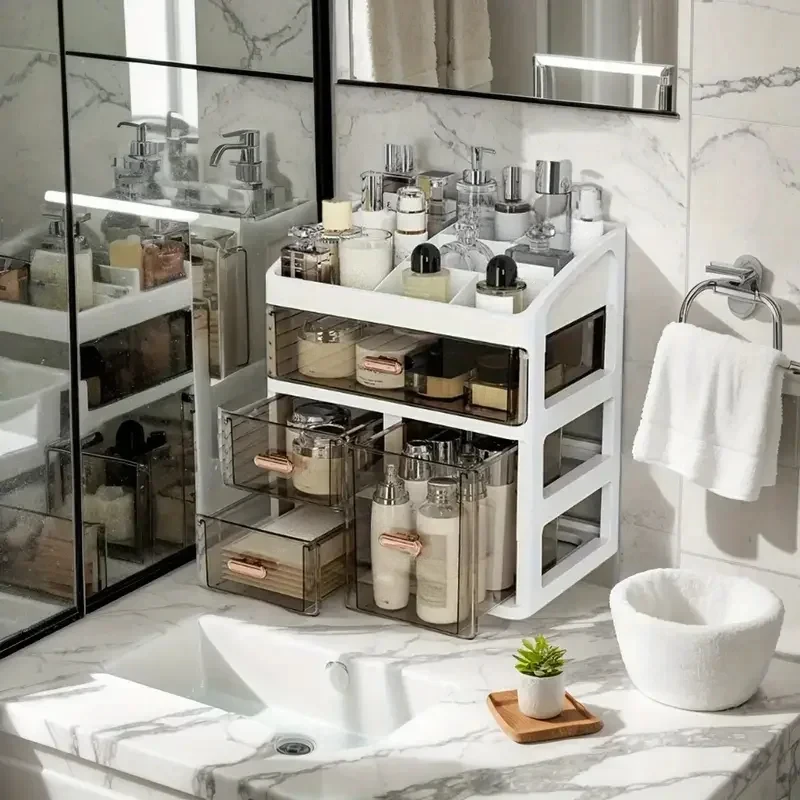 Luxury Skincare Containers - Cosmetic Storage Box Makeup Case Brush