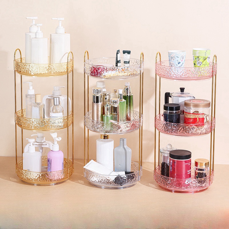 Luxury Skincare Containers - 1pc Accessible Luxury Rotating Cosmetics Storage