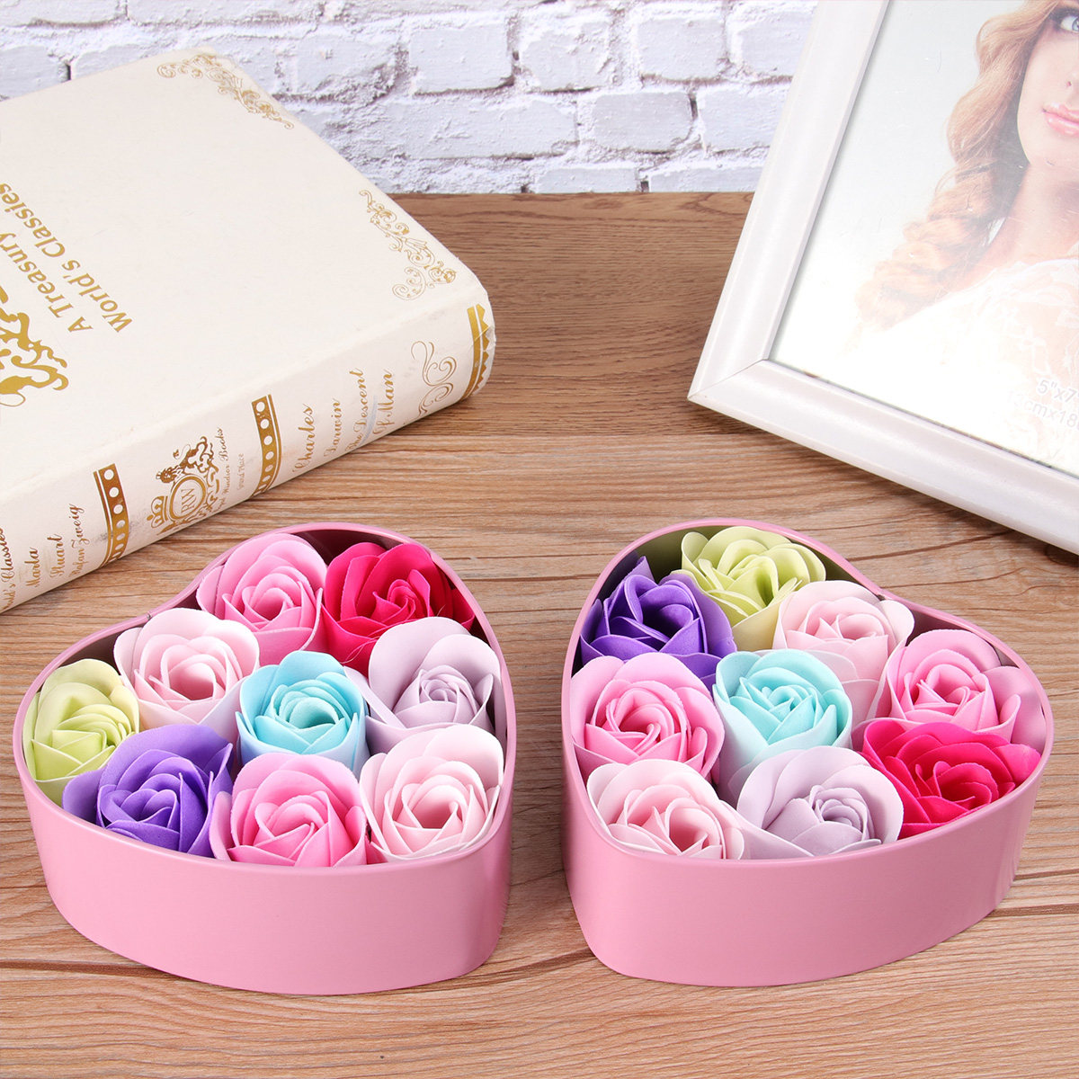 Rose Soap Flower Soap Set in E - Luxury Skincare Gift Set For Her 评论和价格