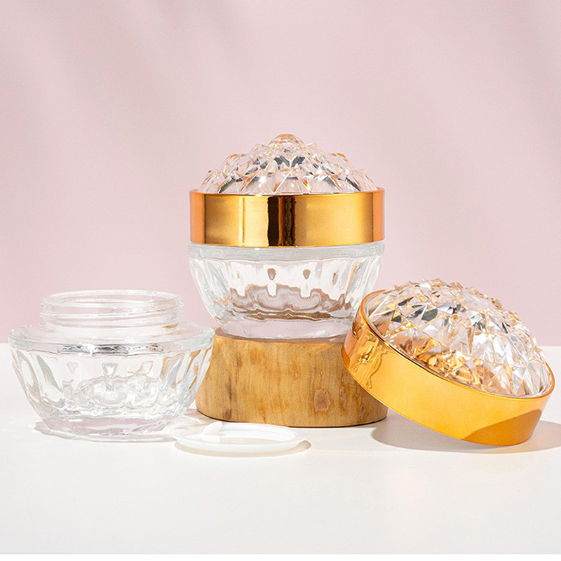 Luxury Diamond 50g Glass Face  - Luxury Skincare Containers 评论和价格