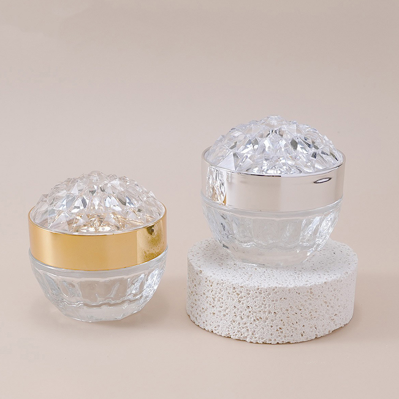 Luxury Diamond 50g Glass Face  - Luxury Skincare Containers 评论和价格