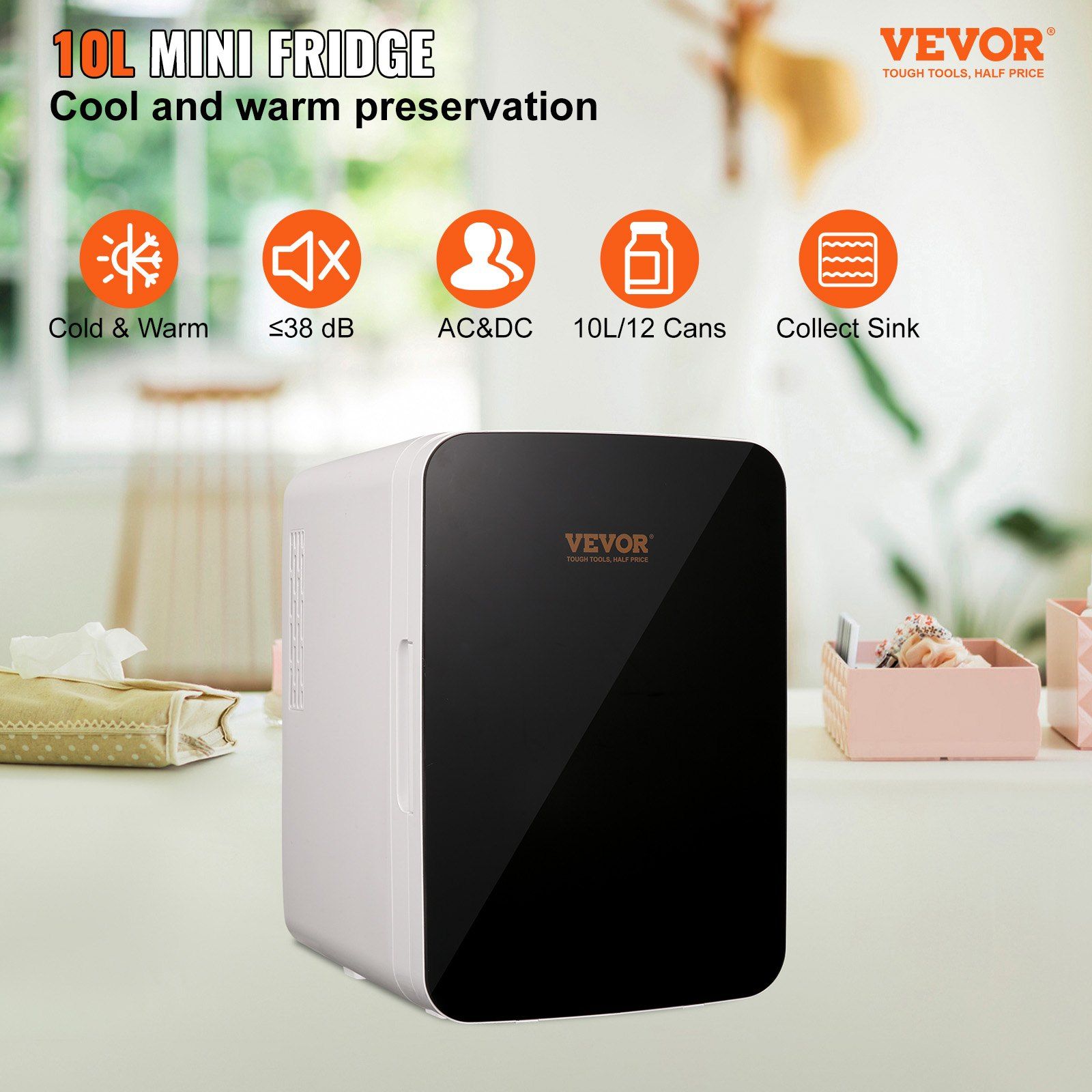 Mini 10-Liter/12-Can Portable  - Luxury Skincare Fridge 评论和价格